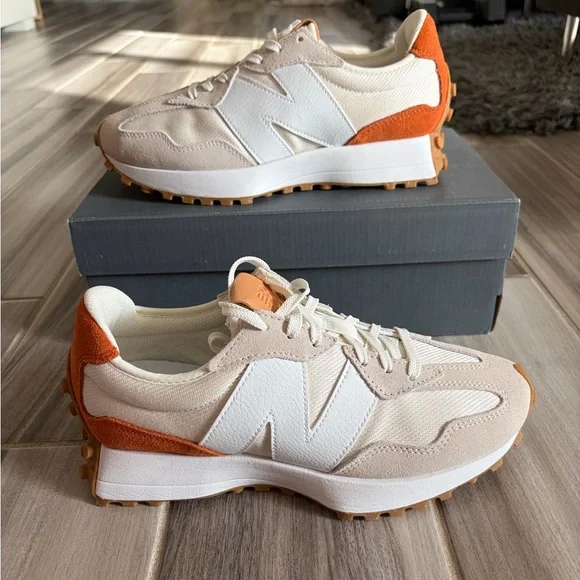 Women's New Balance 327 Casual Shoes - Sea Salt Rust Oxide WS327RA - Picture 2 of 8